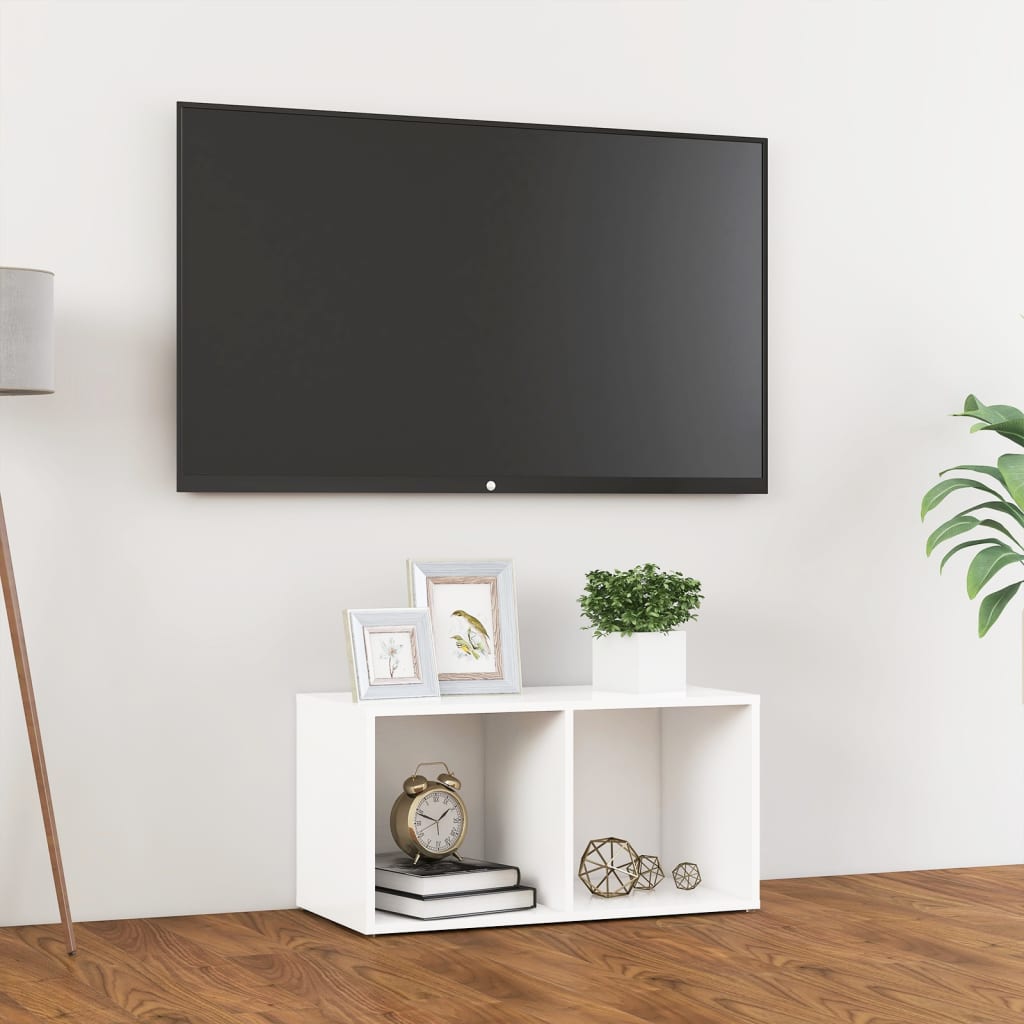 tv-bord 72x35x36,5 cm konstrueret træ hvid