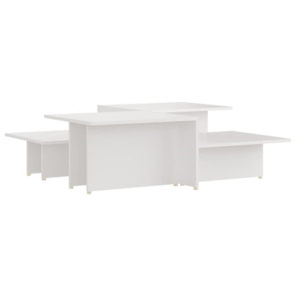 sofabord 2 stk. 111,5x50x33 cm konstrueret træ hvid