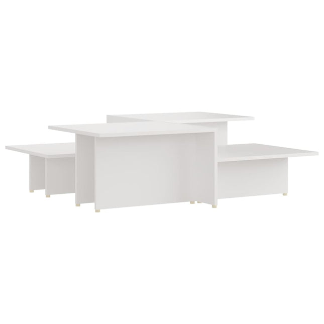 sofabord 2 stk. 111,5x50x33 cm konstrueret træ hvid