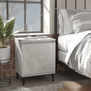 sengeborde med metalben 40x30x50 cm betongrå