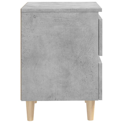 sengeskab med ben i massivt fyrretræ 40x35x50 cm betongrå