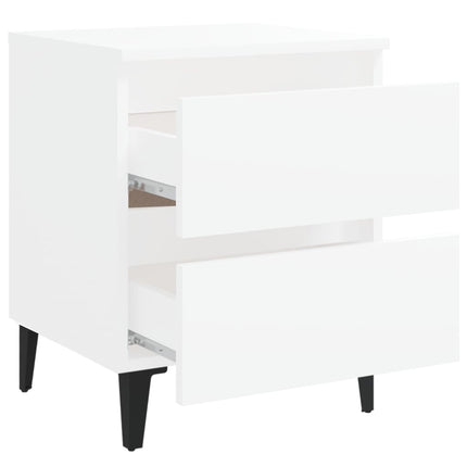 sengeborde 2 stk. 40x35x50 cm konstrueret træ hvid