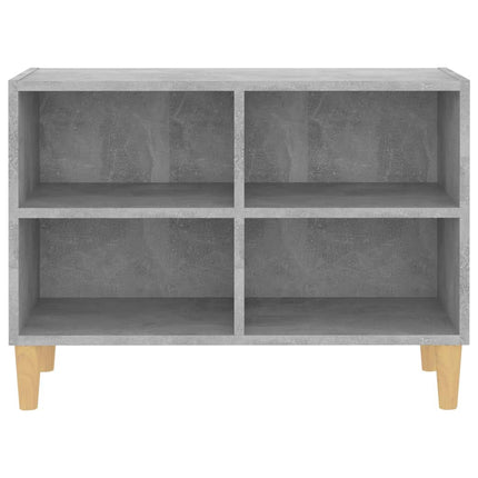 tv-skab med massive træben 69,5x30x50 cm betongrå