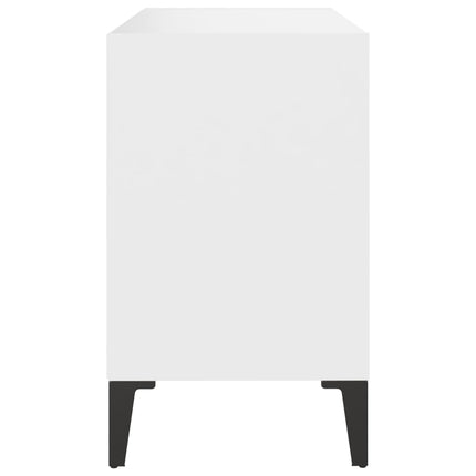 tv-skab med metalben 69,5x30x50 cm hvid