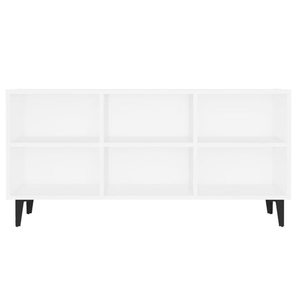 tv-skab med metalben 103,5x30x50 cm hvid