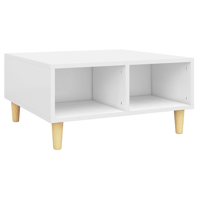sofabord 60x60x30 cm konstrueret træ hvid