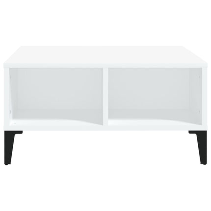 sofabord 60x60x30 cm konstrueret træ hvid