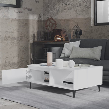 sofabord 90x60x35 cm konstrueret træ hvid