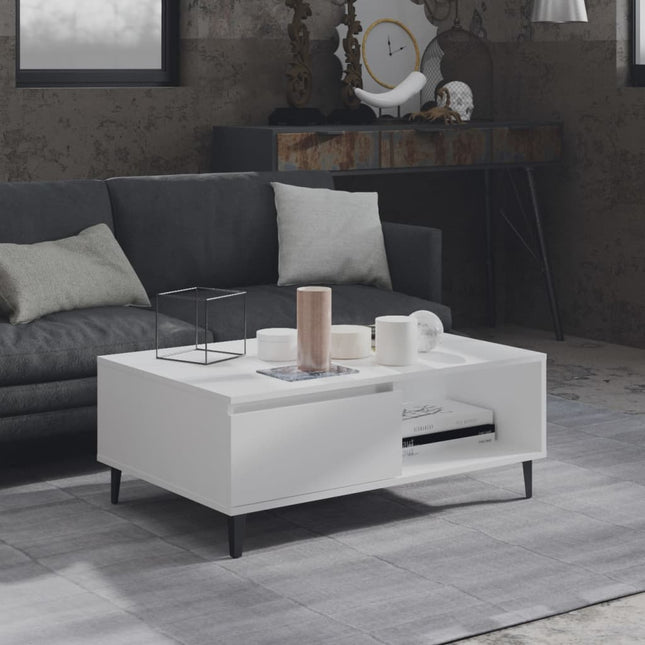 sofabord 90x60x35 cm konstrueret træ hvid