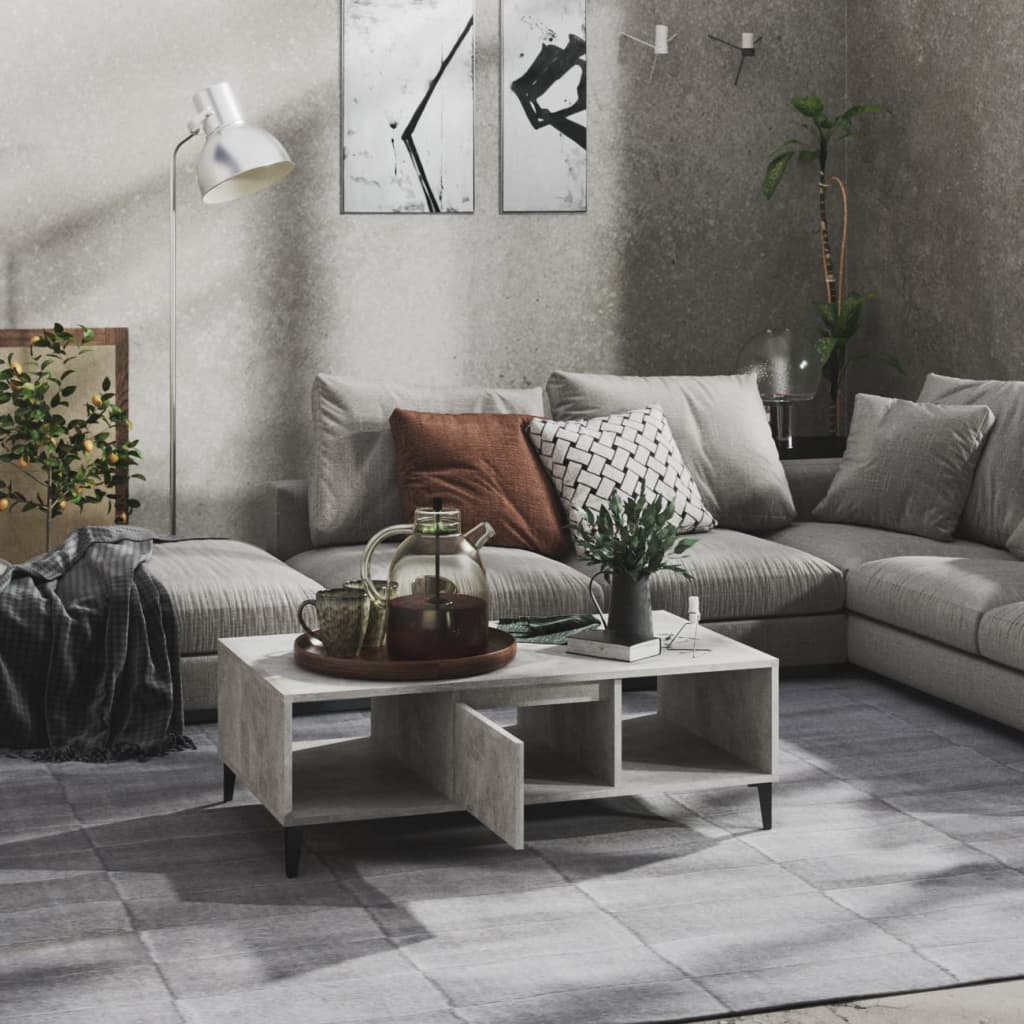 sofabord 103,5x60x35 cm konstrueret træ betongrå