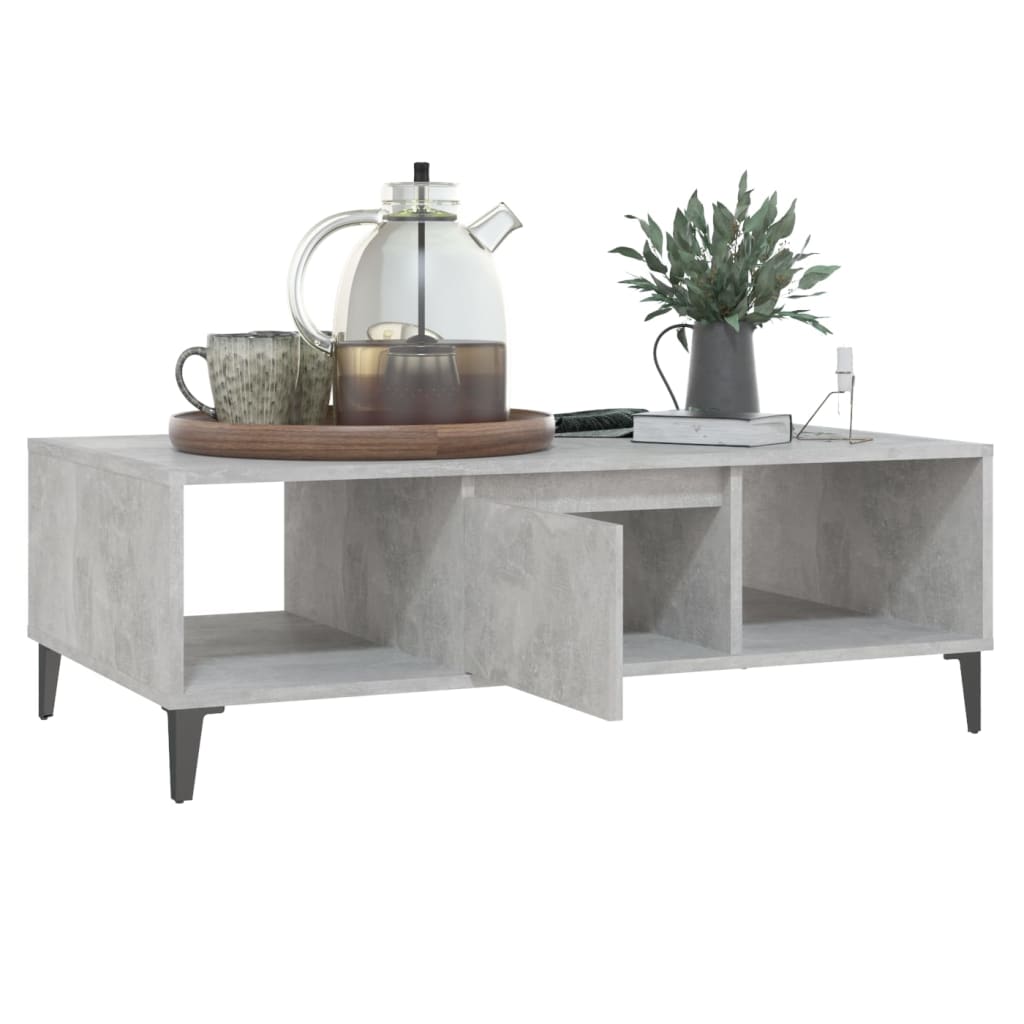 sofabord 103,5x60x35 cm konstrueret træ betongrå