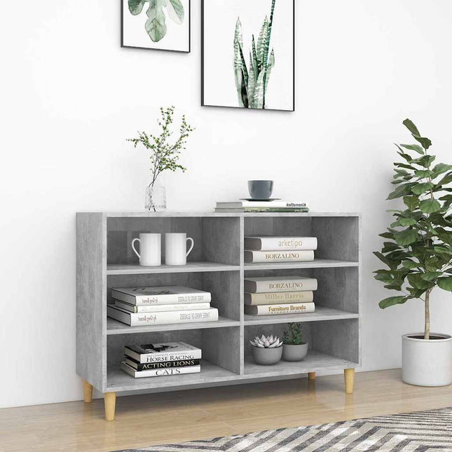 skænk 103,5x35x70 cm konstrueret træ betongrå