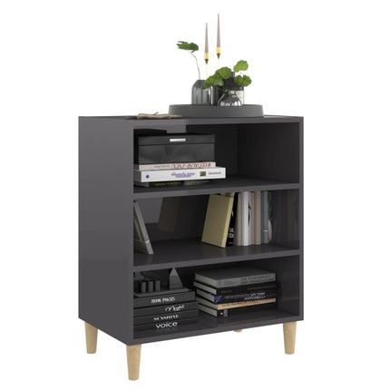 skænk 57x35x70 cm konstrueret træ grå højglans