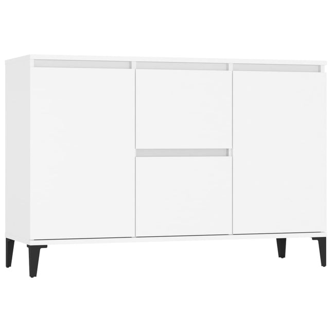 skænk 102x35x70 cm konstrueret træ hvid