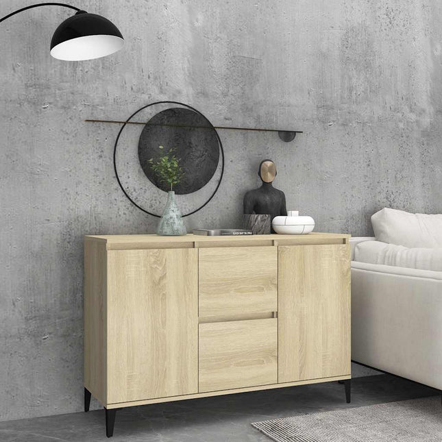 skænk 102x35x70 cm konstrueret træ sonoma-eg