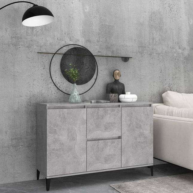 skænk 102x35x70 cm konstrueret træ betongrå