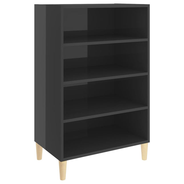 skænk 57x35x90 cm konstrueret træ grå højglans
