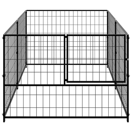 hundeløbegård 200x100x70 cm stål sort