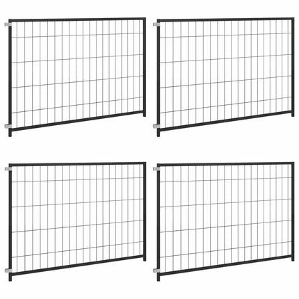 Dyrekasse uden dør Sort 300 x 100 x 70 cm Stål