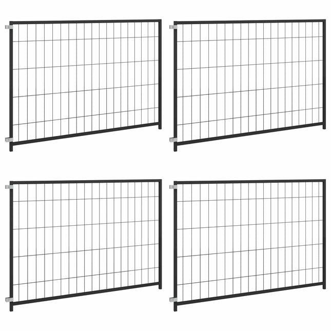 hundeløbegård 300x100x70 cm stål sort