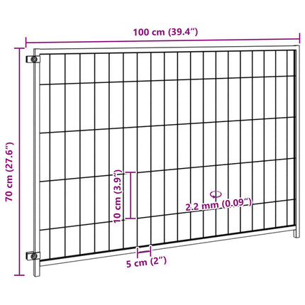 Dyrekasse uden dør Sort 300 x 100 x 70 cm Stål