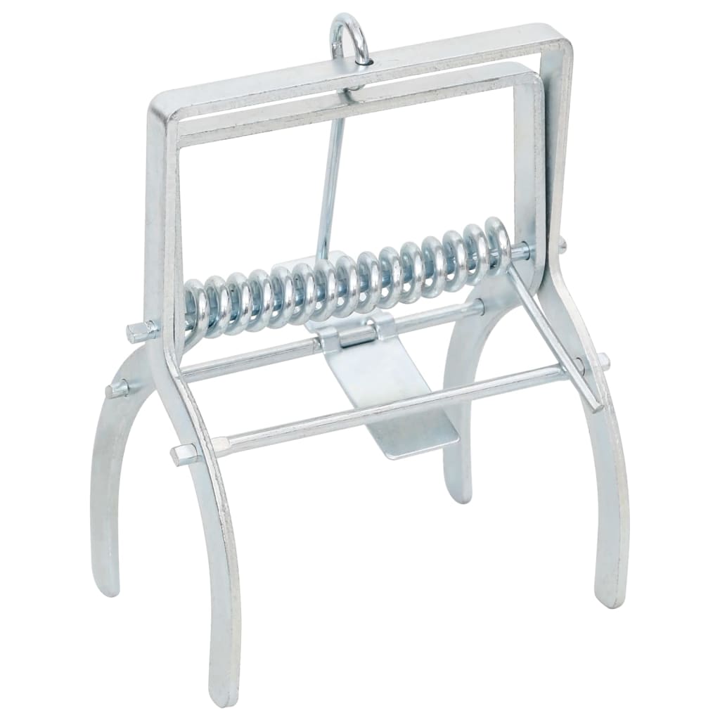 muldvarpefælder 4 stk. galvaniseret stål sølvfarvet