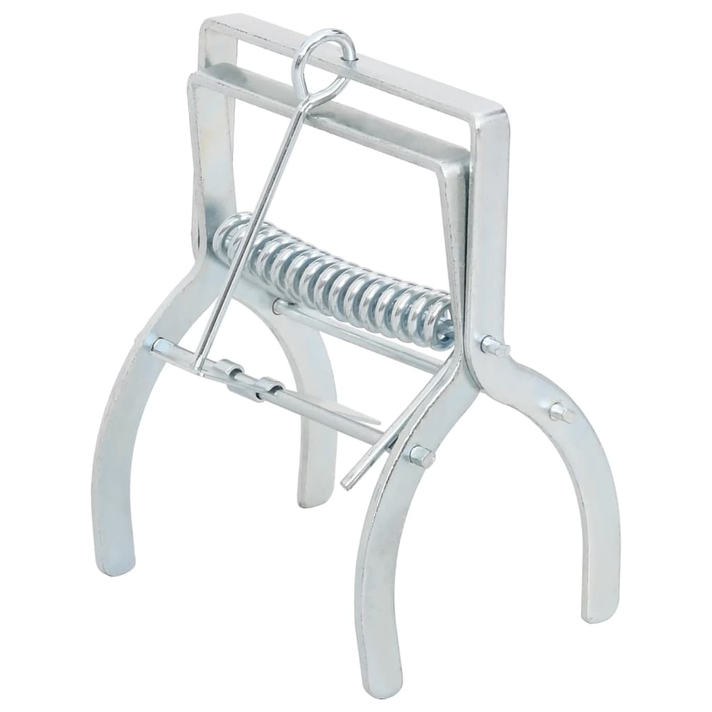 muldvarpefælder 4 stk. galvaniseret stål sølvfarvet