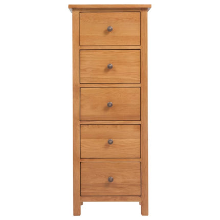 kommode 45x32x110 cm massivt egetræ