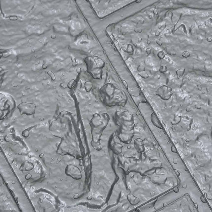 3D vægklistermærker 40 stk. murstensdesign selvklæbende antracit