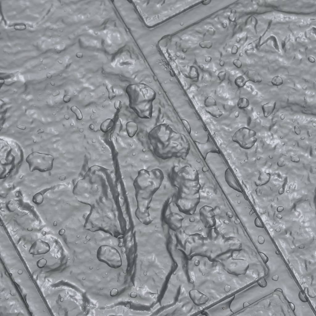 3D vægklistermærker 40 stk. murstensdesign selvklæbende antracit