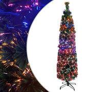 kunstigt smalt juletræ med juletræsfod 120 cm fiberoptisk