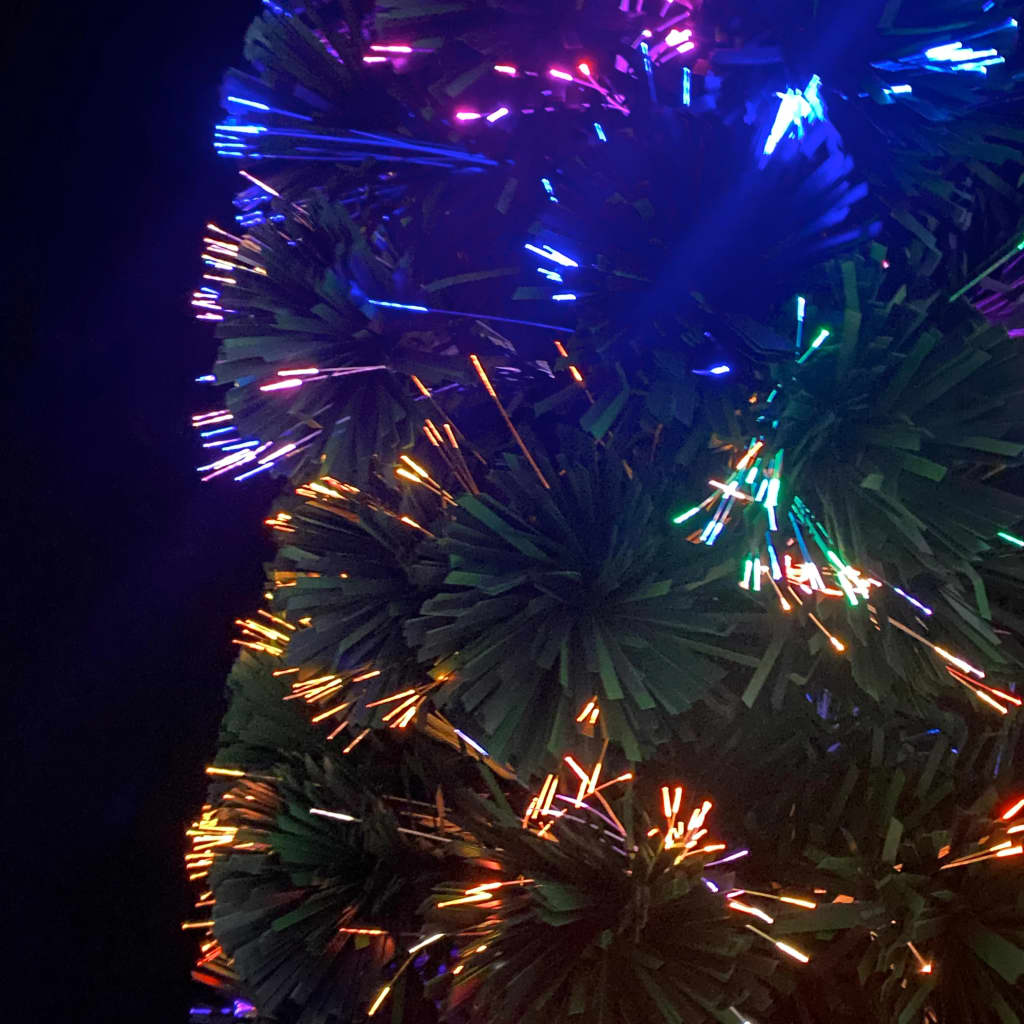 kunstigt smalt juletræ med juletræsfod 120 cm fiberoptisk