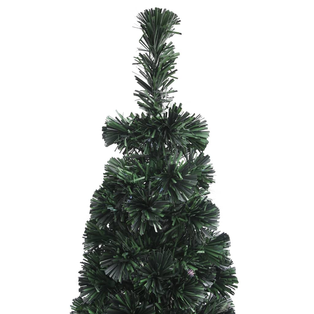 kunstigt smalt juletræ med juletræsfod 120 cm fiberoptisk