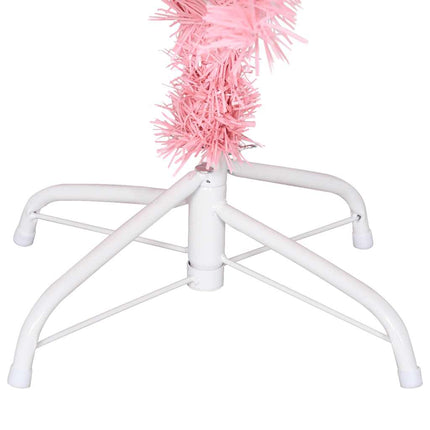 kunstigt juletræ med fod 120 cm PVC lyserød