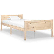 sengeramme uden madras massivt fyrretræ 90x200 cm