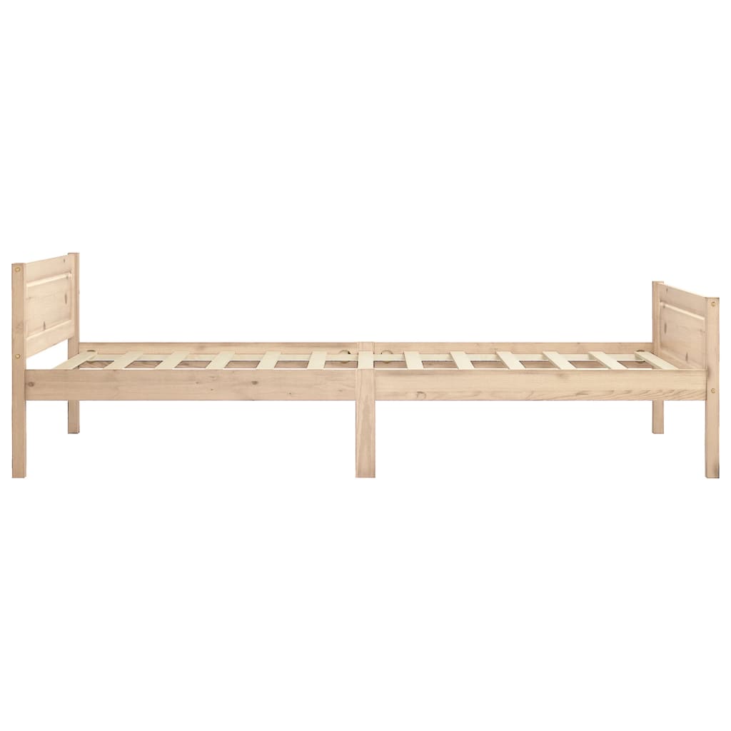 sengeramme uden madras massivt fyrretræ 90x200 cm