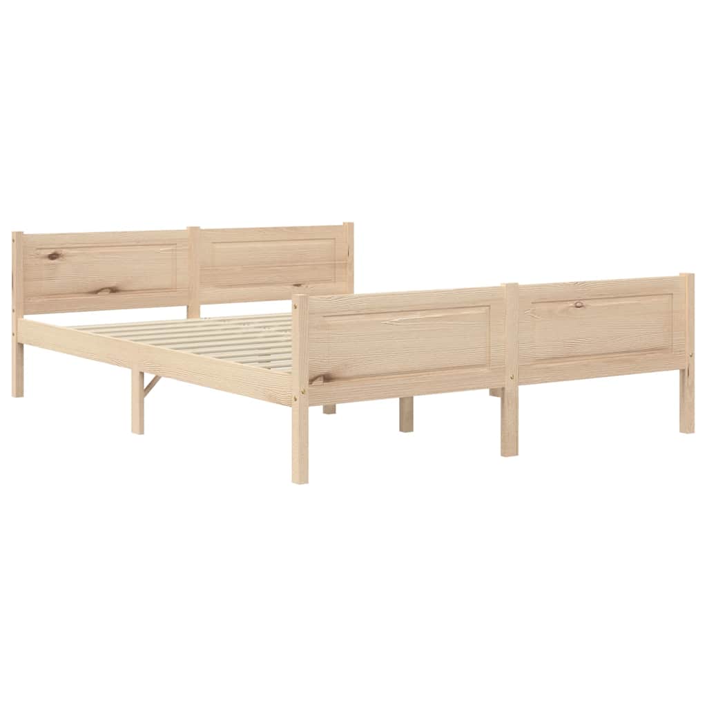 sengestel 120x200 cm massivt fyrretræ