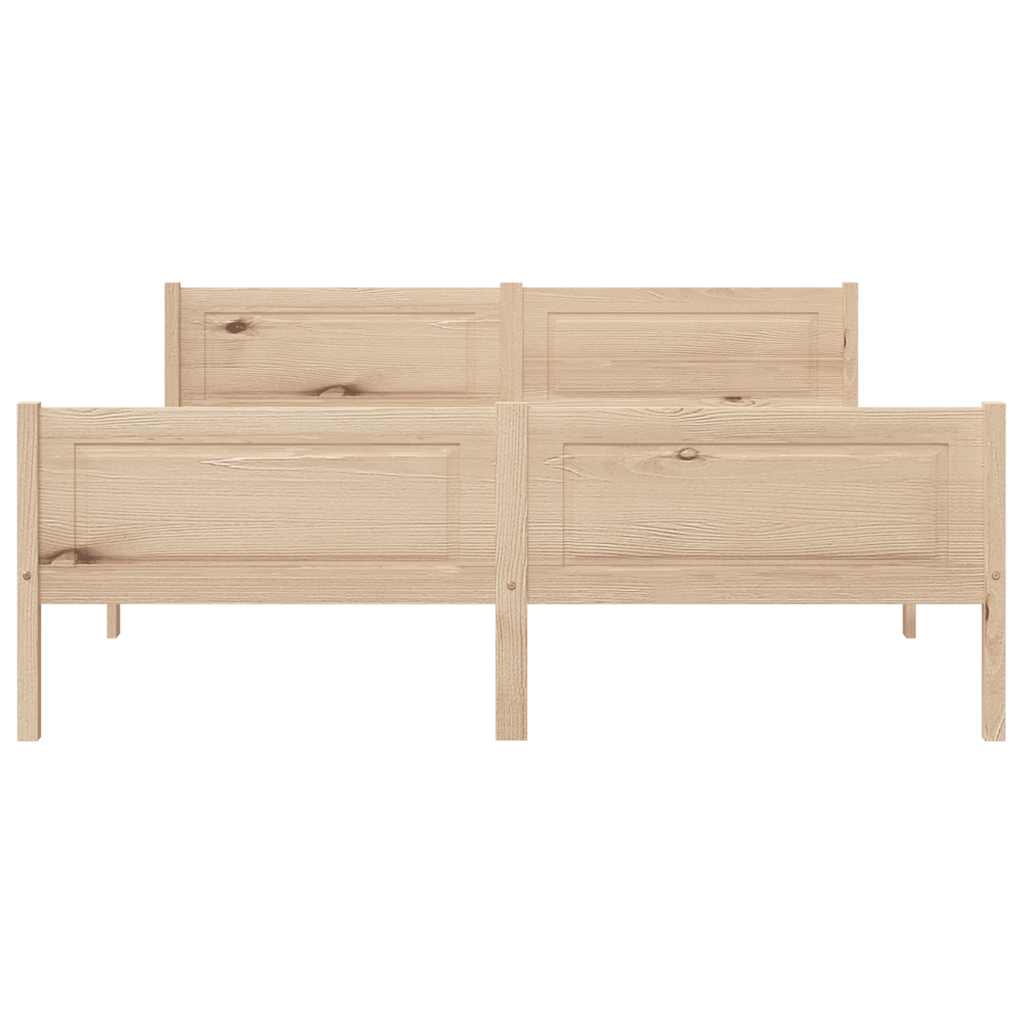 sengestel 120x200 cm massivt fyrretræ