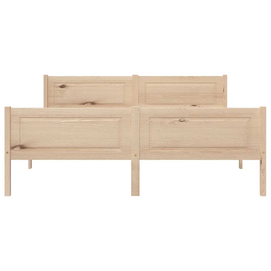 sengestel 160x200 cm massivt fyrretræ