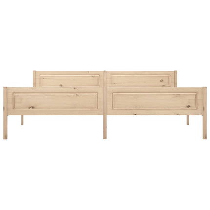 sengeramme uden madras massivt fyrretræ 200x200 cm