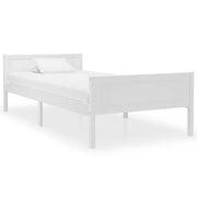 sengeramme uden madras massivt fyrretræ 90x200 cm hvid
