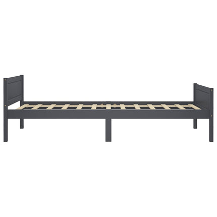 sengestel 100x200 cm massivt fyrretræ grå