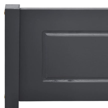 sengeramme uden madras massivt fyrretræ 200x200 cm grå