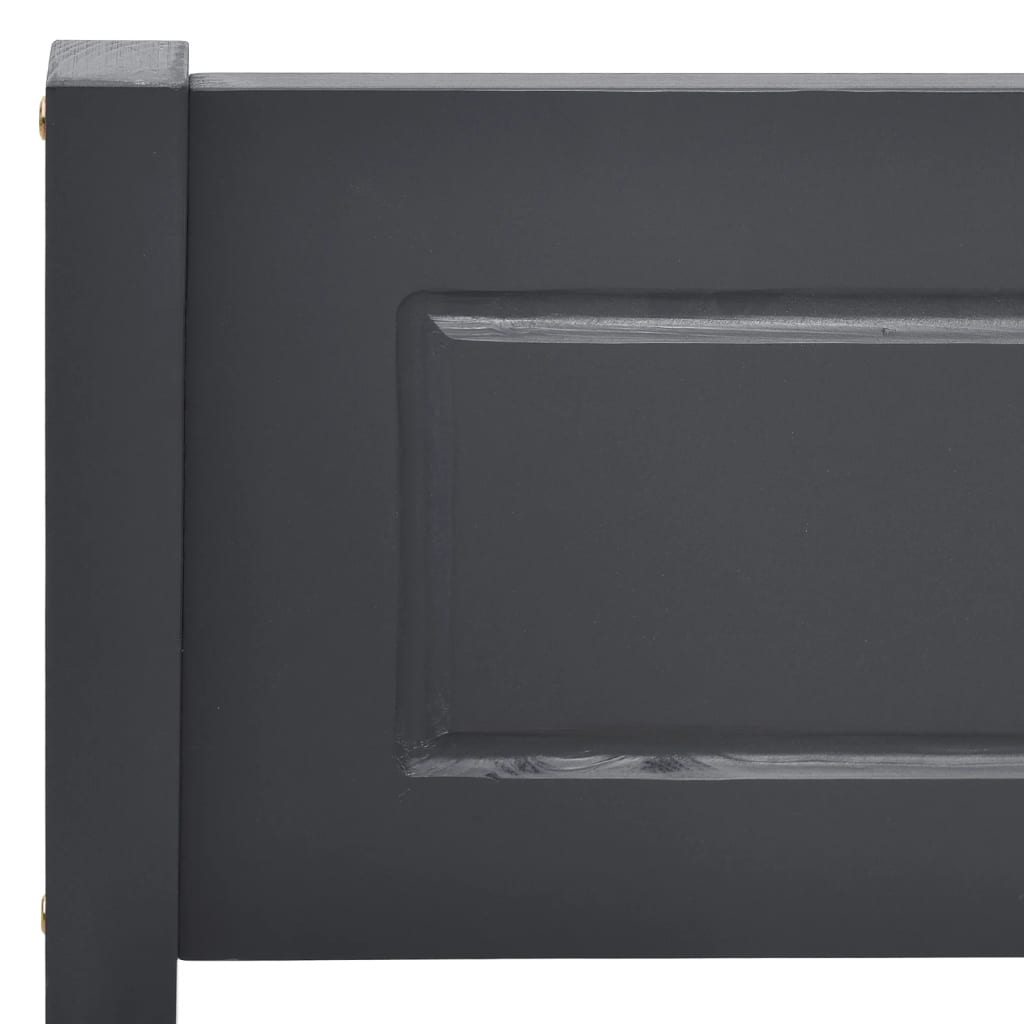 sengeramme uden madras massivt fyrretræ 200x200 cm grå