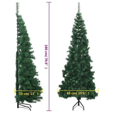kunstigt juletræ til hjørne 180 cm PVC grøn