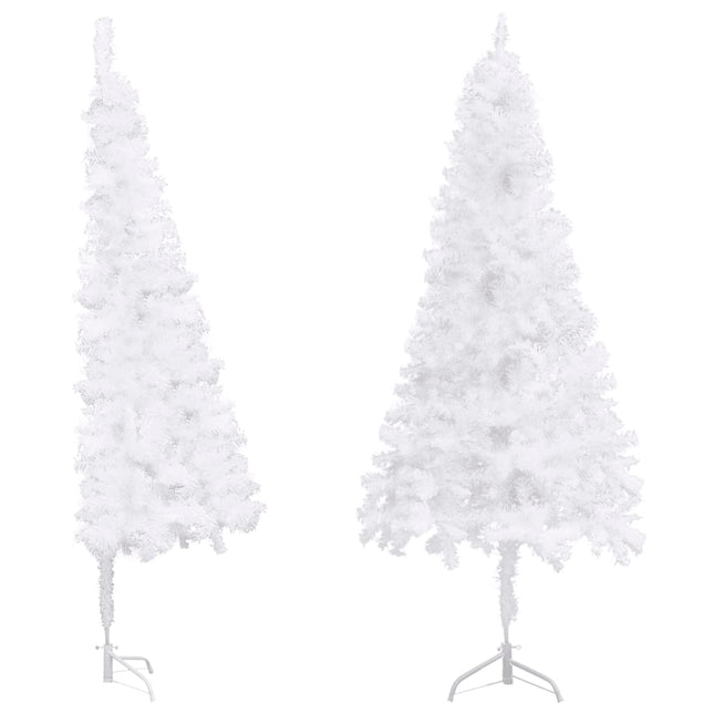 kunstigt juletræ til hjørne 240 cm PVC hvid