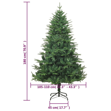 kunstigt juletræ 180 cm PVC + PE grøn