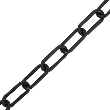 advarselskæde 30 m Ø4 mm plastik sort