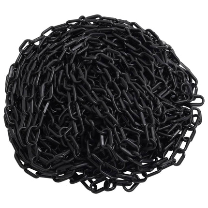 advarselskæde 100 m Ø4 mm plastik sort