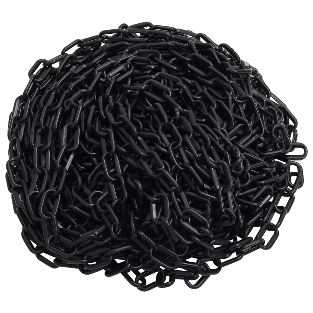 advarselskæde 100 m Ø8 mm plastik sort